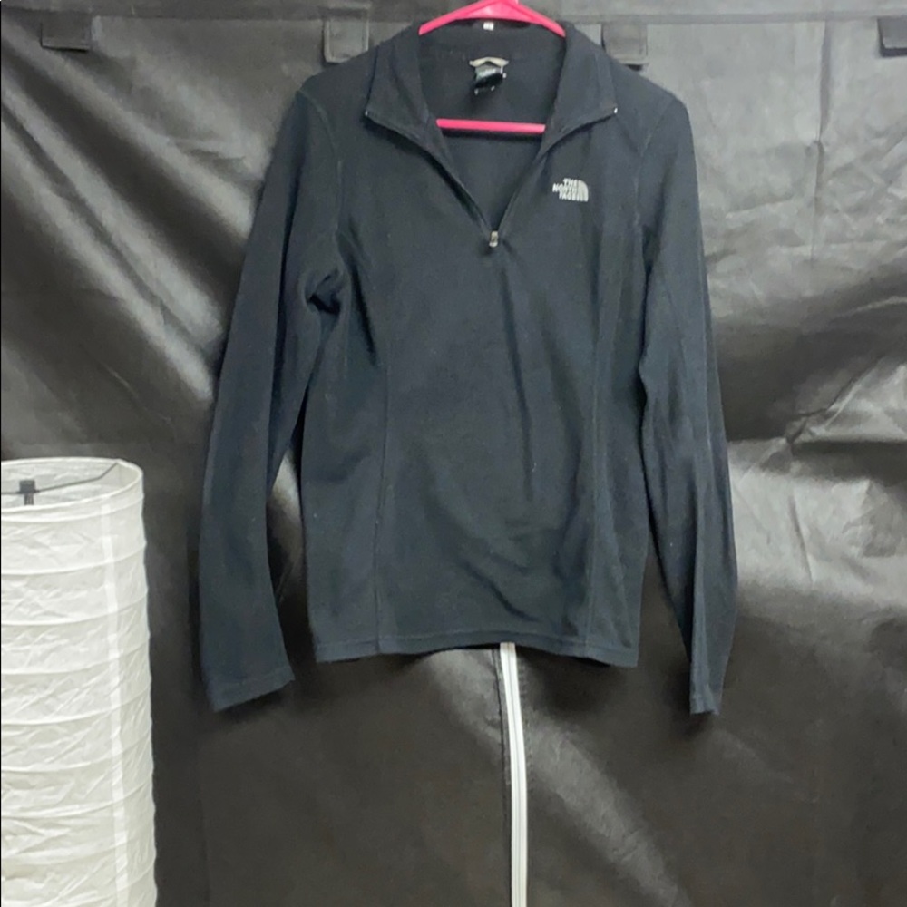 3/4 zip black north face jacket